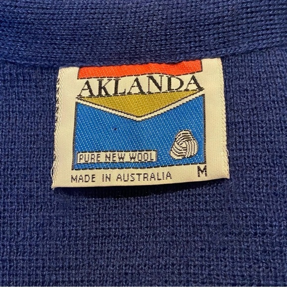 Vintage AKLANDA Pure New Wool Multicolor Coogi Style Vest Size Medium-Unisex - Picture 7 of 8